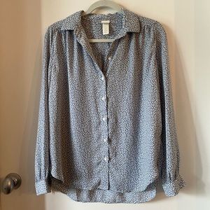 H&M Printed Soft Collared Button Down